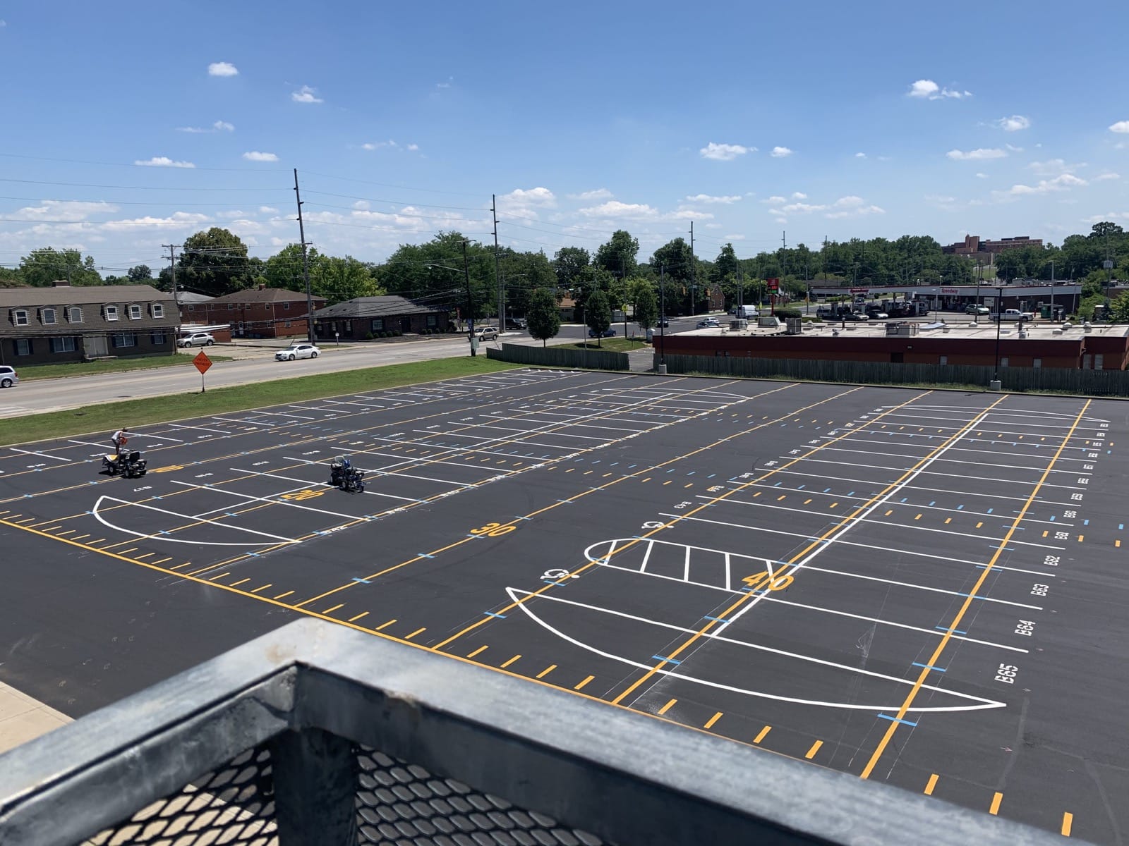 Parking lot striping, right side