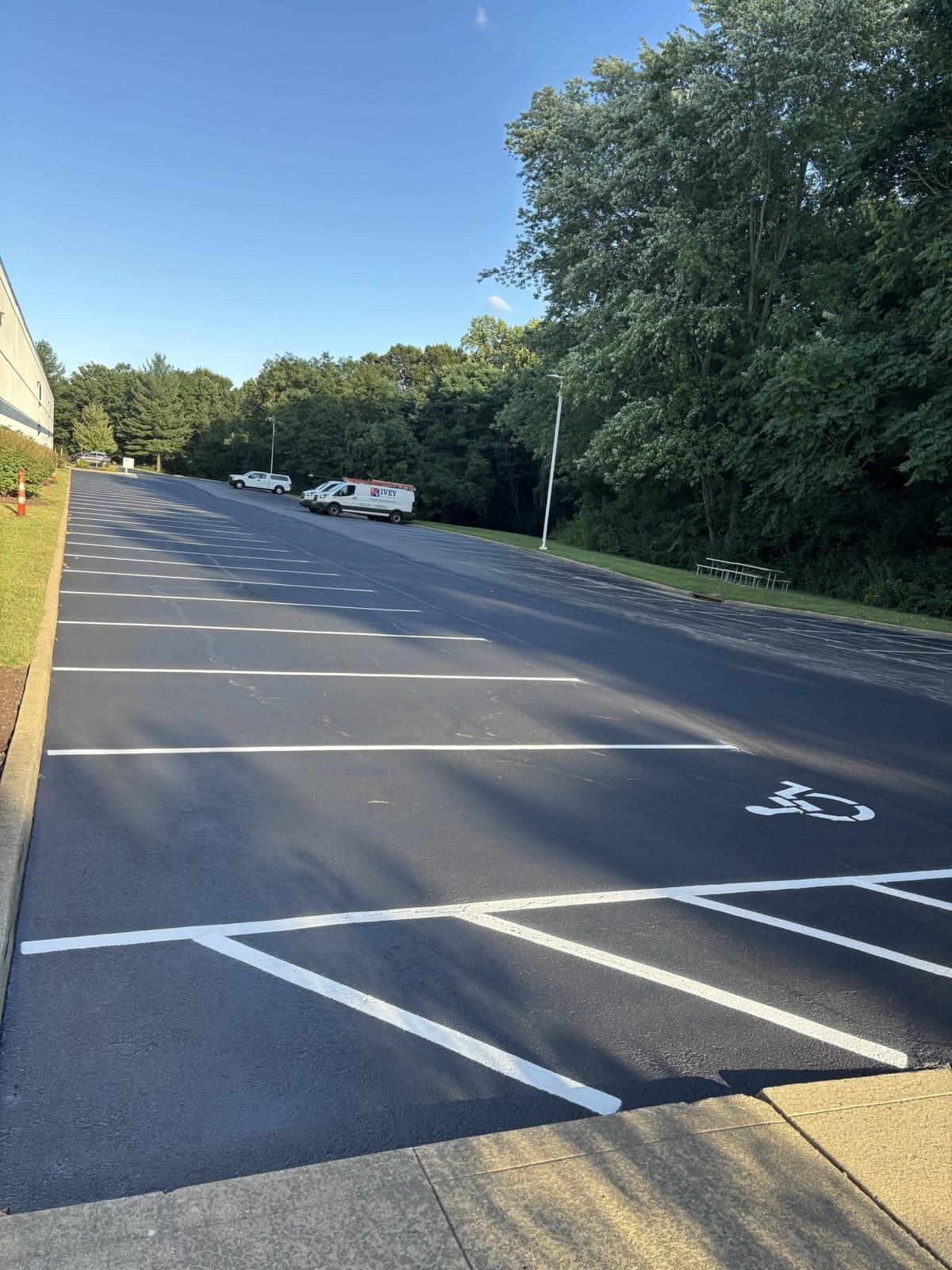 Parking lot line painting